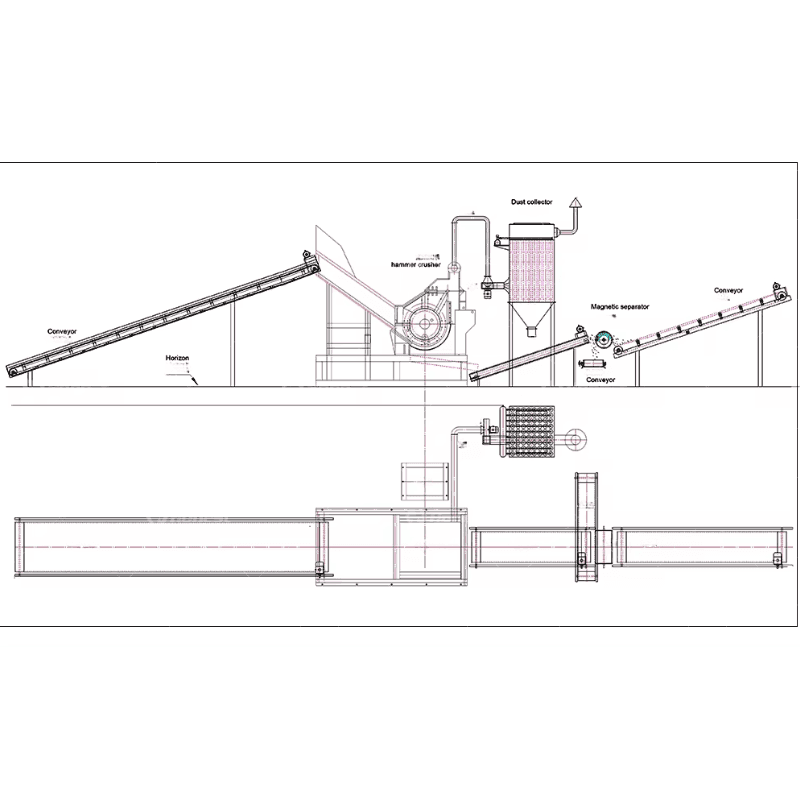 Plan technique de ligne de broyage — Bureau d'études Euro Broyage