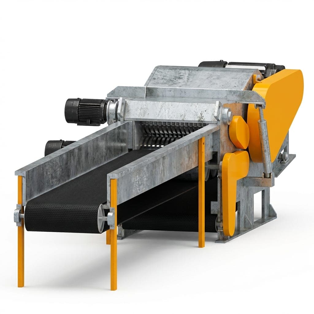 FS1100 — vue frontale du broyeur à tambour industriel