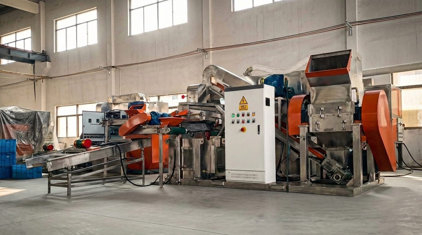 Ligne de recyclage câble cuivre — séparation