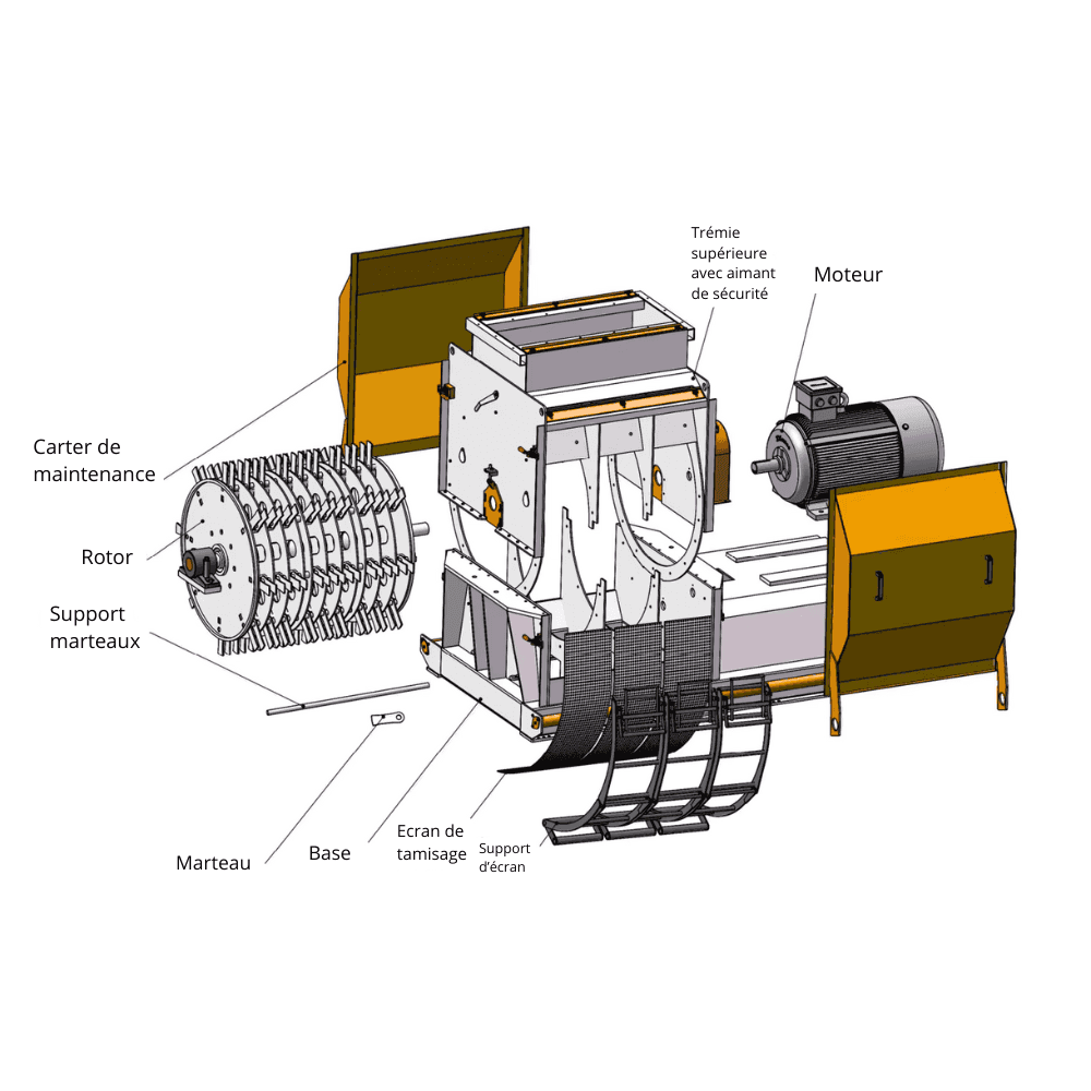 a37 — plan de broyeur à marteaux industriel